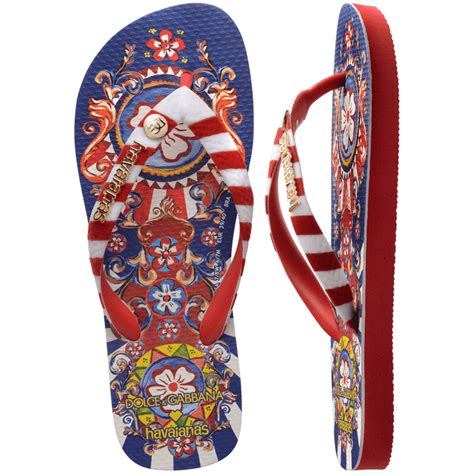 top dolce&gabbana carretto siciliano flip flops